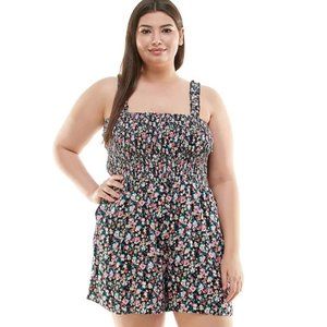 Lily Rose | Juniors' Plus Size Smocked Bodice Romper